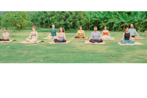 Participants meditating during the Silent Retreat