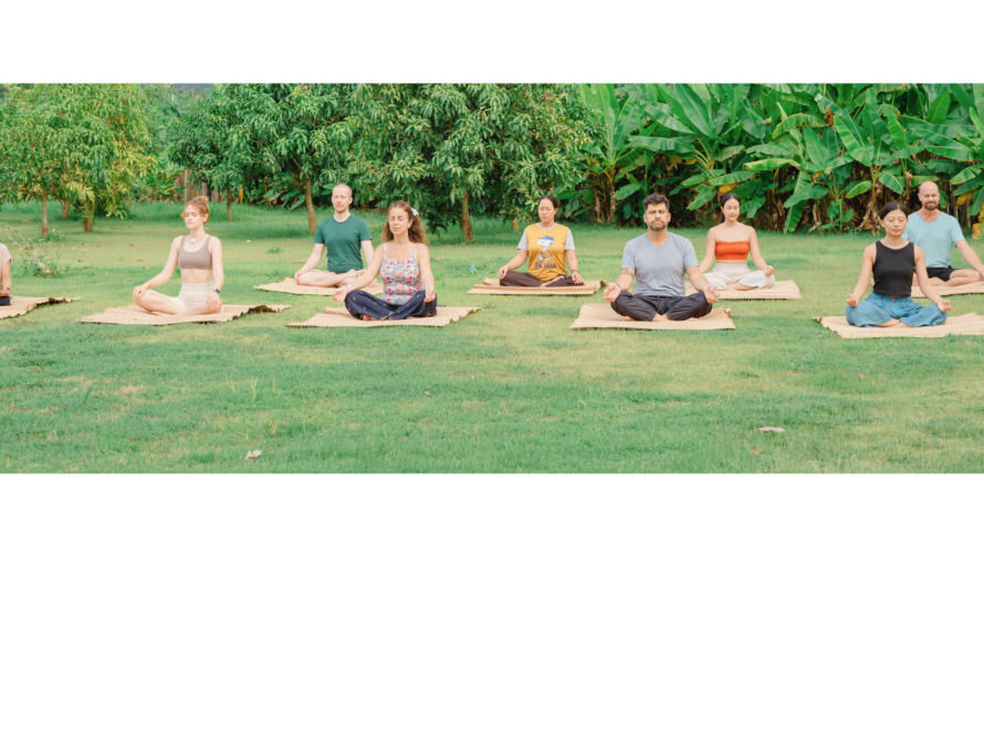 Participants meditating during the Silent Retreat