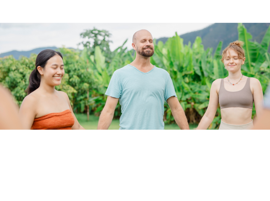 Participants connecting in a circle at a Tantra Immersion Retreat