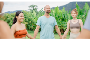 Participants connecting in a circle at a Tantra Immersion Retreat