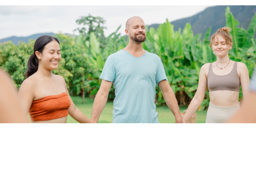 Participants connecting in a circle at a Tantra Immersion Retreat